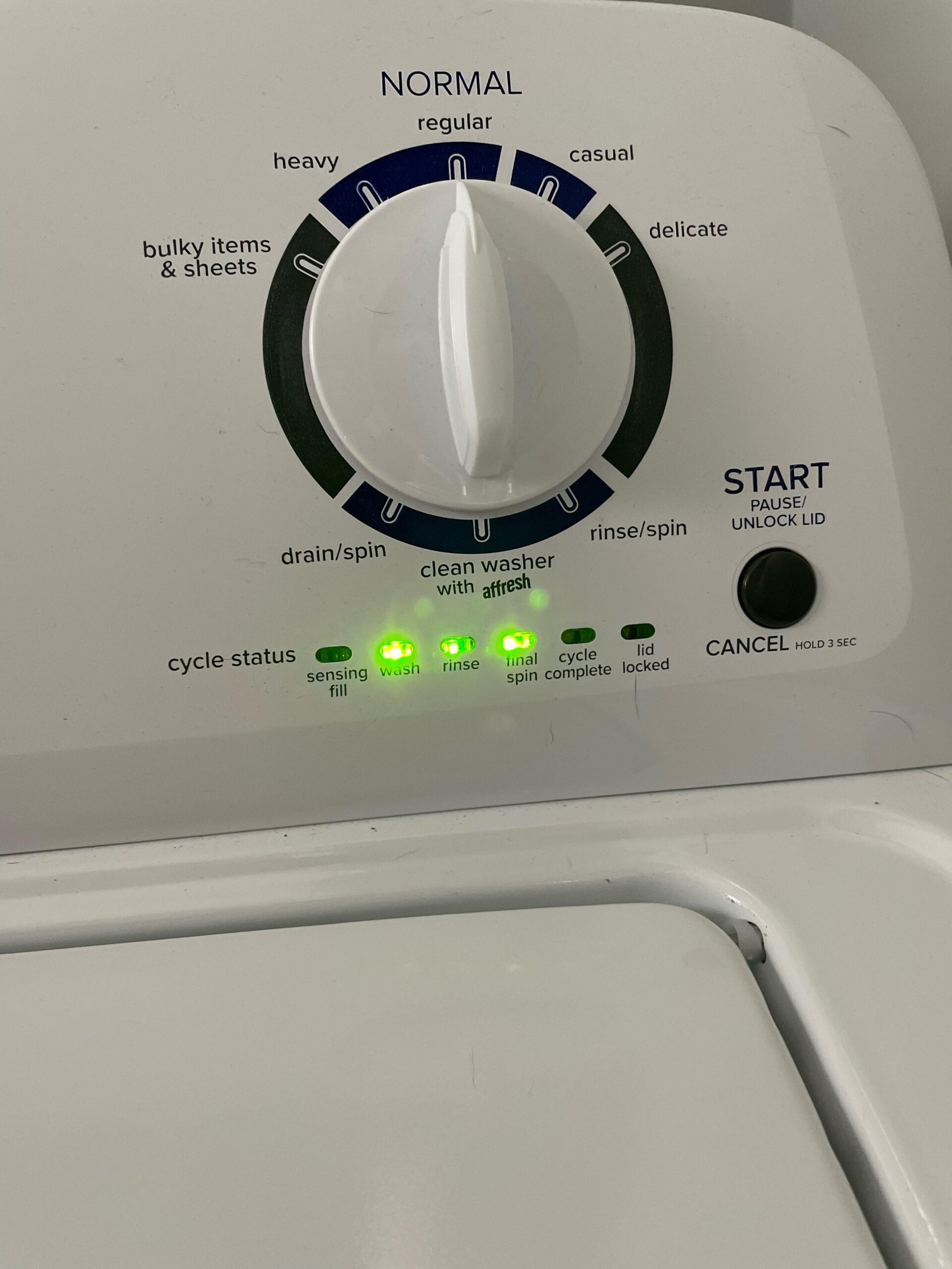 Amana Washer Sensing Fill Light Blinking