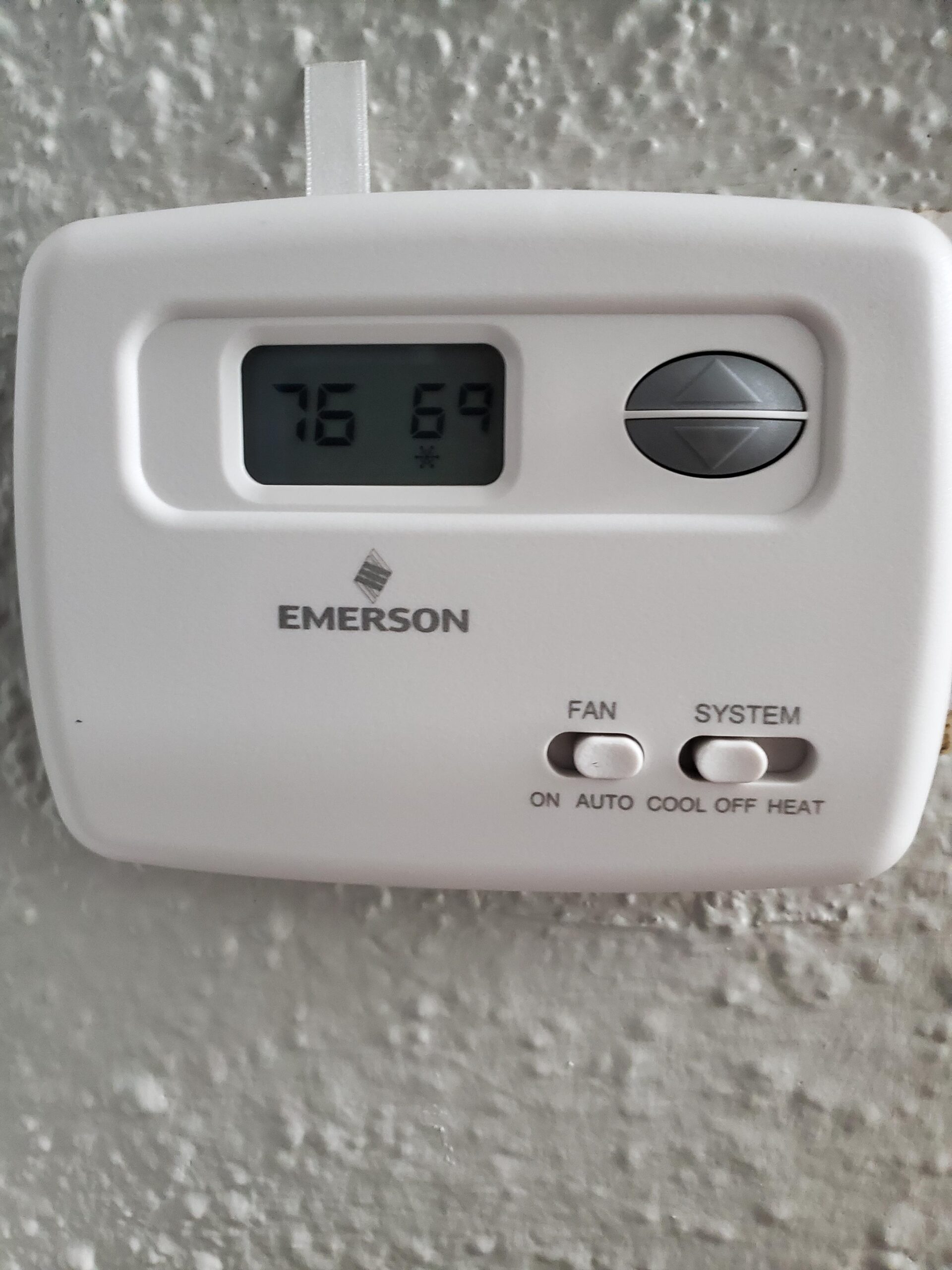 Emerson Thermostat Blinking Snowflake