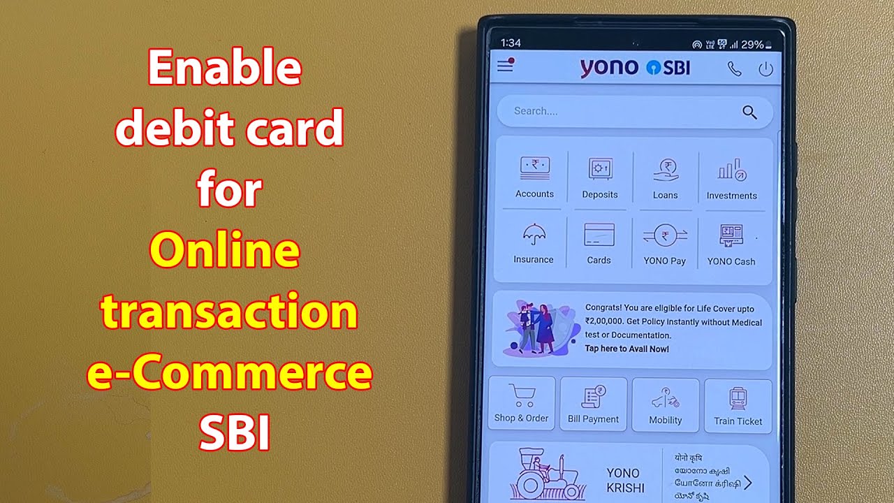 How To Enable Online Transactions In Sbi Debit Card