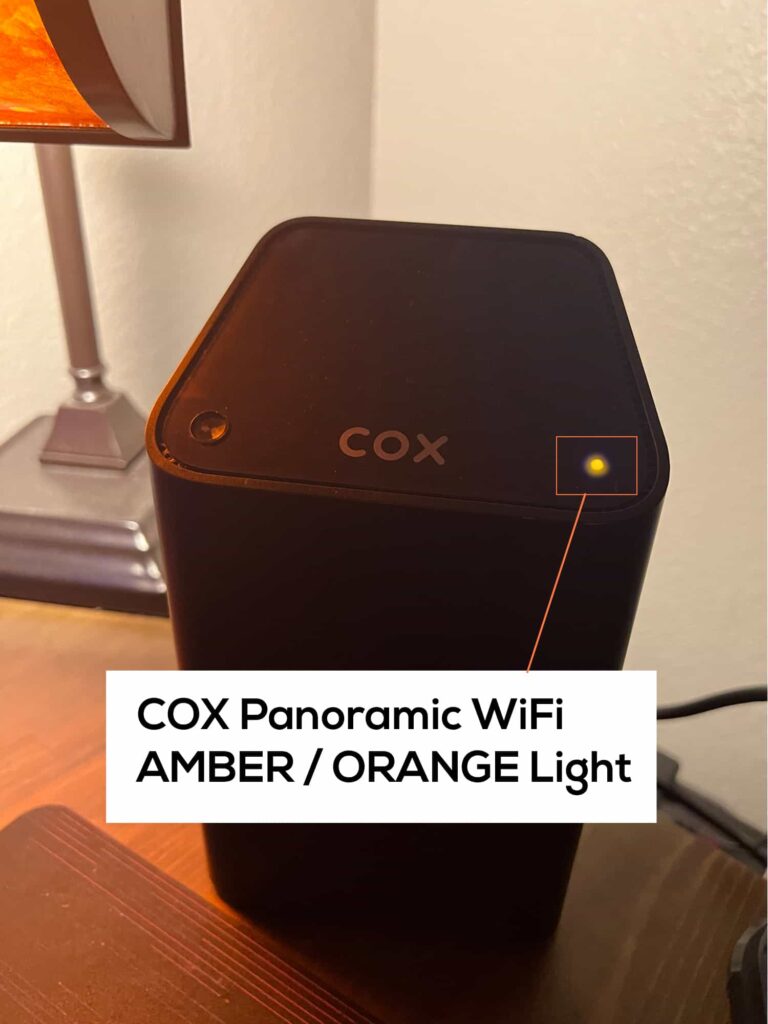 Cox Panoramic Wifi Blinking Orange