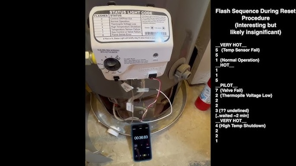 Honeywell Water Heater Status Light Blinking 7 Times