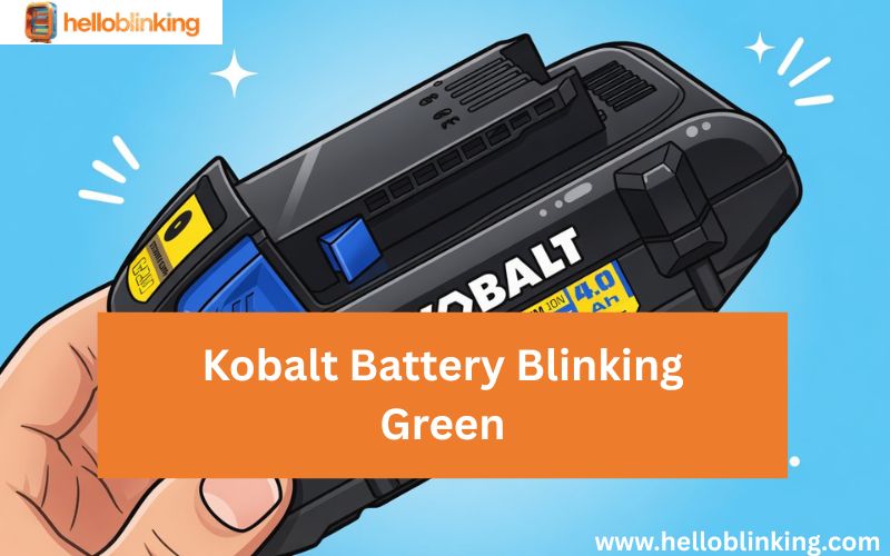 Kobalt Battery Blinking Green-FI