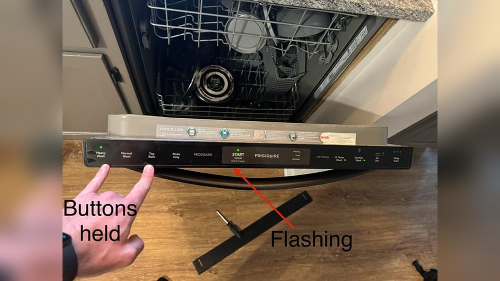 Frigidaire Dishwasher Start Light Blinking