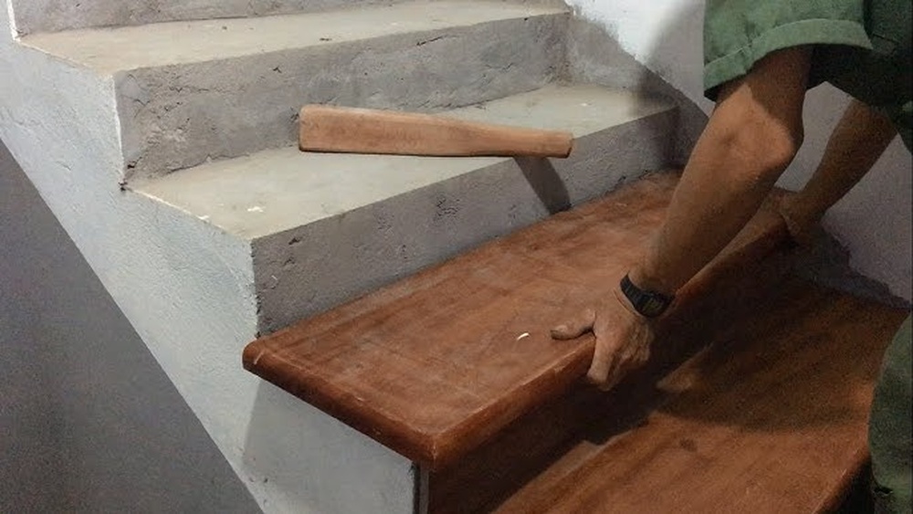 How To Attach Wood Stair Treads To Concrete