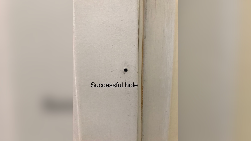 How To Drill A Hole In A Door Frame