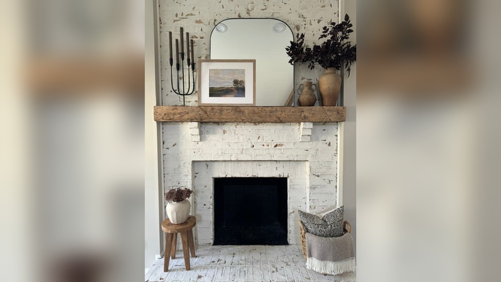 How To Hang A Wood Mantel On A Brick Fireplace