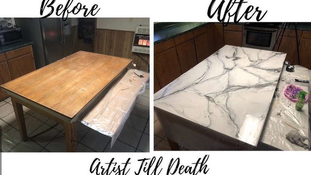 How To Paint Wood To Look Like Marble