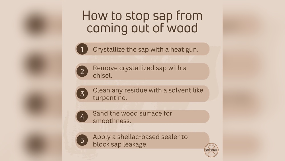 How To Stop Sap From Coming Out Of Wood
