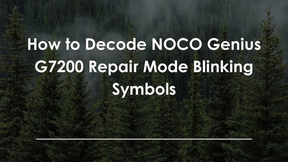 Noco Genius Repair Mode Blinking