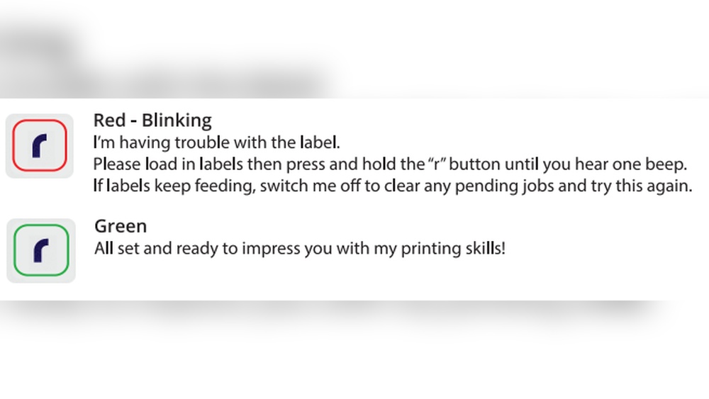 Rollo Printer Blinking Red