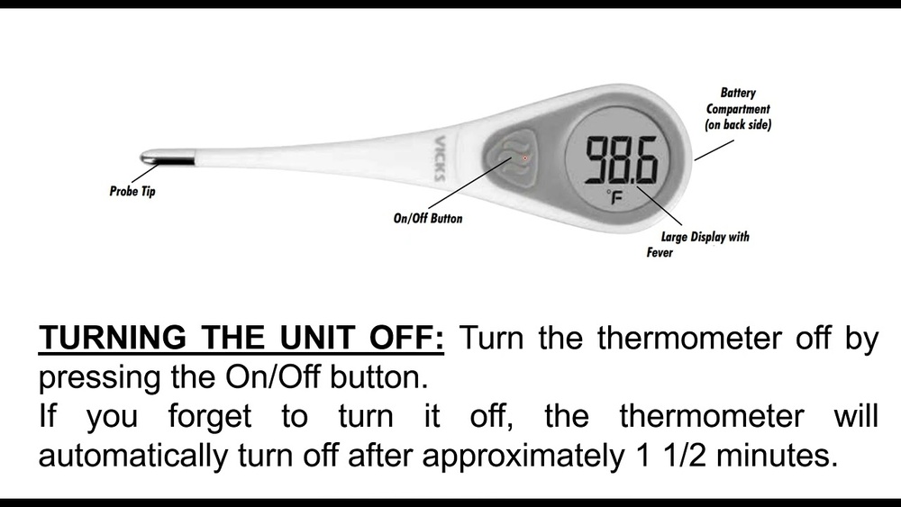 Vicks Thermometer Blinking Arrow